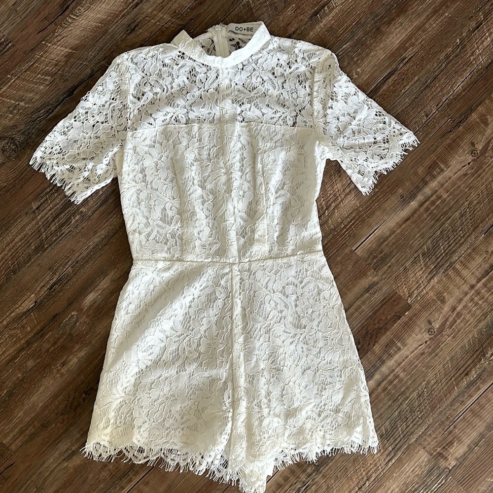 White lace romper